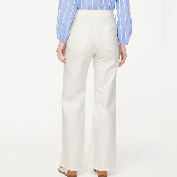 J.CREW White Tall slim wide-leg sailor jean in all-day stretch Size 32 Tall - Picture 3 of 5